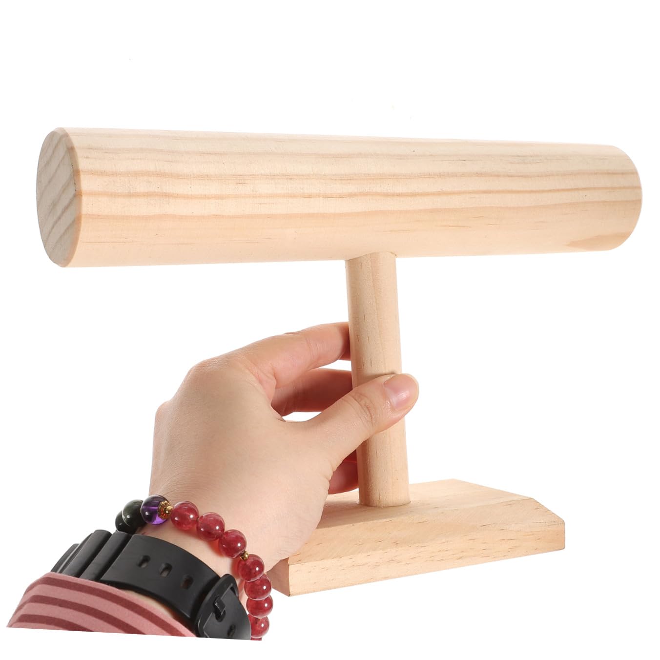 Holz Schmuckständer für Armbänder und Halsketten Schmuckaufbewahrung mit Glatten Kanten Eleganter Schmuckdisplay Halter für Uhren Vielseitig für Zuhause Schmuck Haaraccessoire