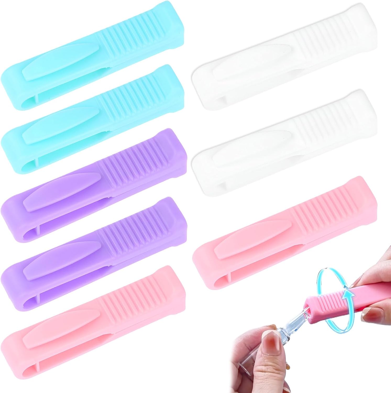 Ampoule Opener,8 Pcs Plastic Vial Opener,Glass Ampule Breaker,Reusable Ampule Breaker,Ampule