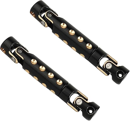 Ejes de transmisión de revestimiento negro de latón con orificio en forma redonda para Axial AX24 1/24 RC Crawler Metal pieza de actualización del