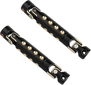 RZXYLRC Brass Black Coating Drive Shafts with Round Shaped Hole for Axial AX24 1/24 RC Crawler Metal Driveshaft Upgrade Part
