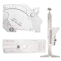 Vista 1 de Hi Lo - Herramienta de medición de inspección para soldador cubital + medidor de soldadura de borde de mordida V-WAC + kit de medidor de leva