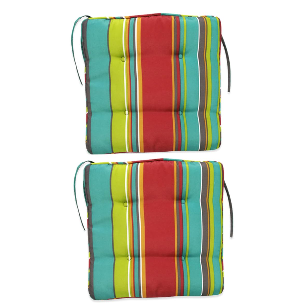 Sièges pelouse à rayures vertes confortables et imperméables avec attaches pour chaises