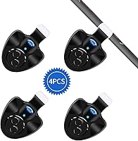Vista 2 de 4 x Bombilla LED electrónica de pesca negra con alarma de sonido y alarma audible