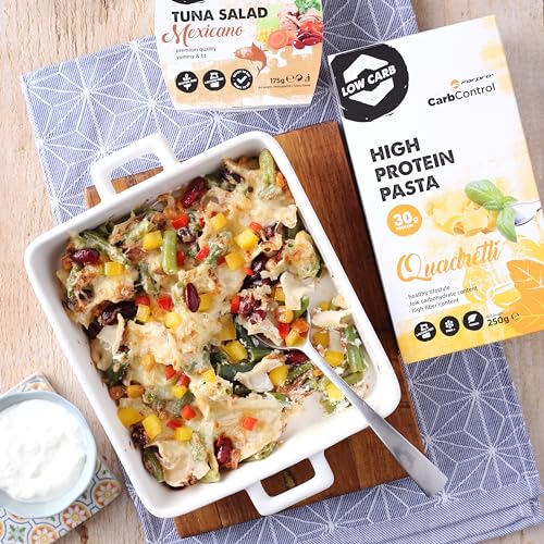 Forpro CarbControl 5er Packung High Protein Low Carb Pasta Mix - Gesund, Kohlenhydratarm, Langanhaltend sättigend, Vegan Nudeln