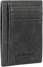 Berliner Bags Karl Leather Card Holder for Men, Slim RFID Wallet with ID Window