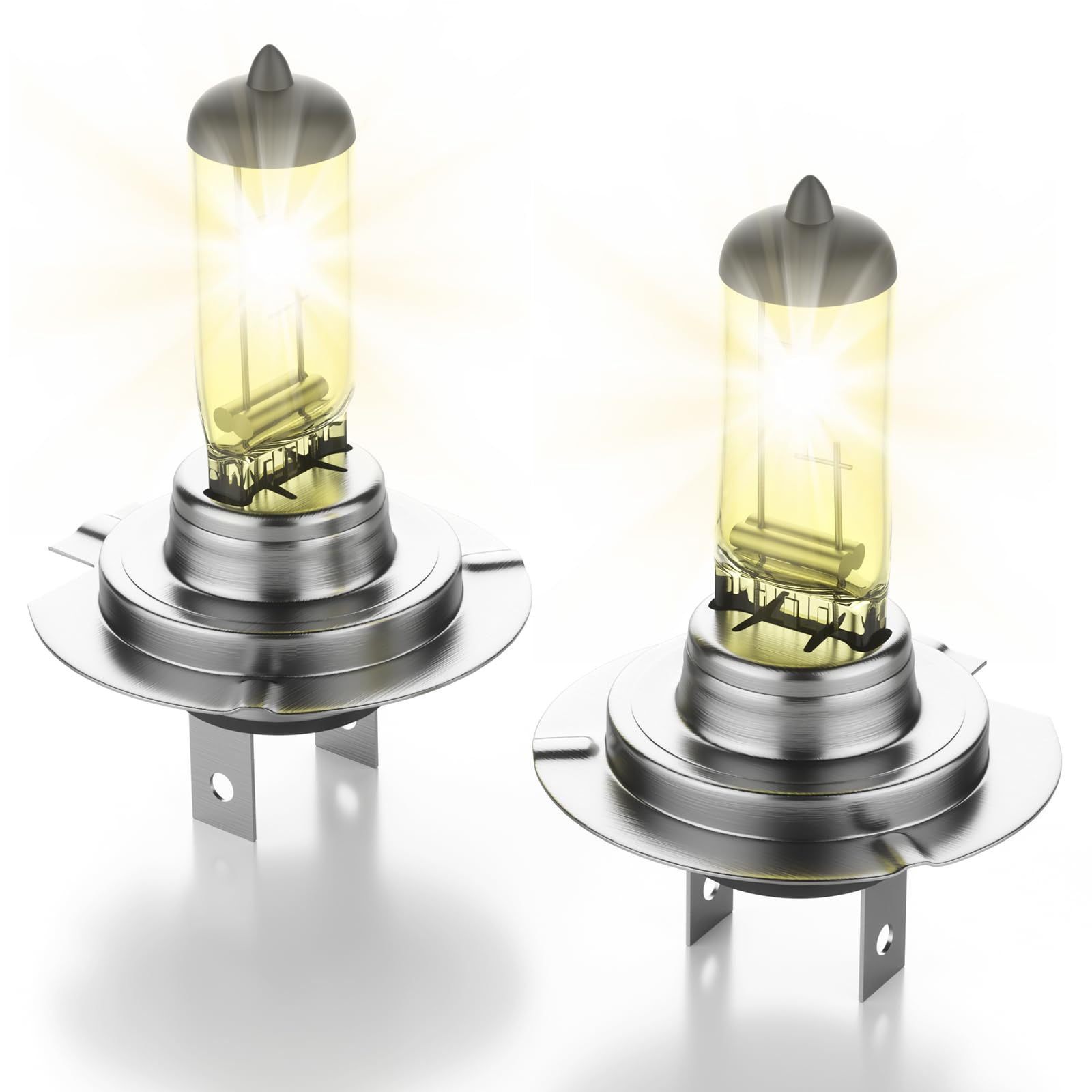 LUMYNARE H7 Halogen Headlight Bulbs, 5500K Bright White, 1800LM, 55W 12V Standard High Beam or Low Beam or Fog Light Bulbs, High Brightness Headlight Bulb for Car, Plug and Play, No Glare, 2 Pack — view 9