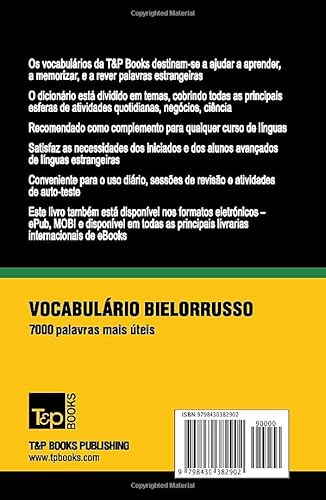Vocabulário Português-Bielorrusso - 7000 palavras mais úteis (European Portuguese Collection) (Portu