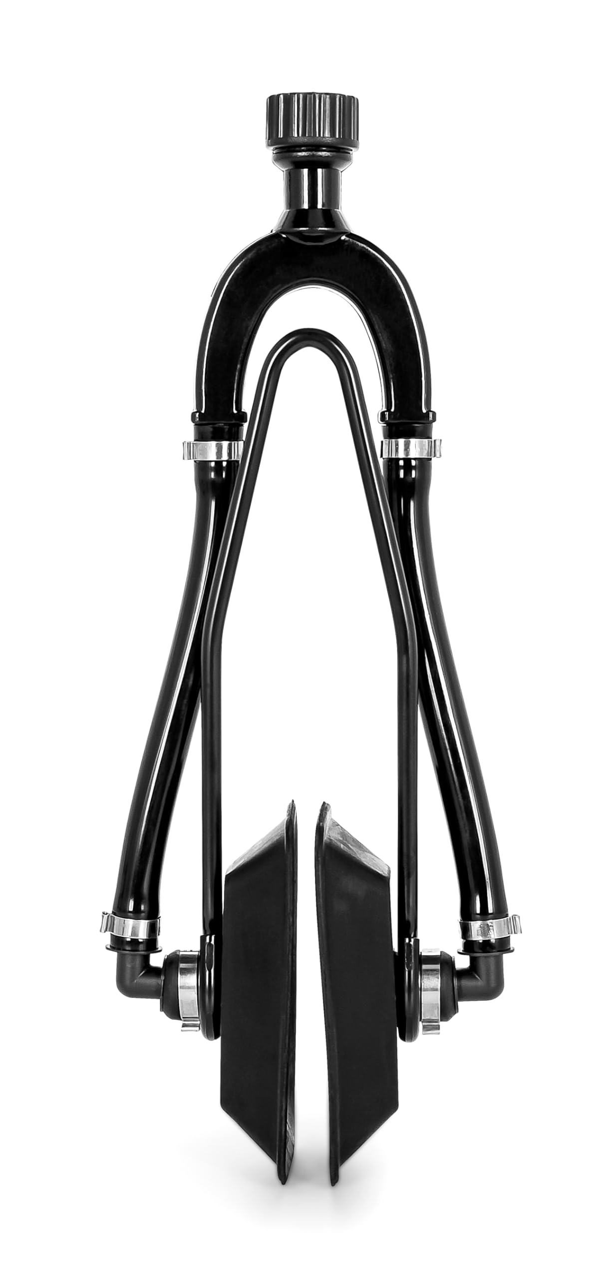 Camco Boat Dual Water Feed Motor Flusher - Boat Muffs Flush Contaminates Out of Your Boat Engine - Dual Input Design - Connects to Standard Water Hoses - Boat Accessories for Winterization (50141)