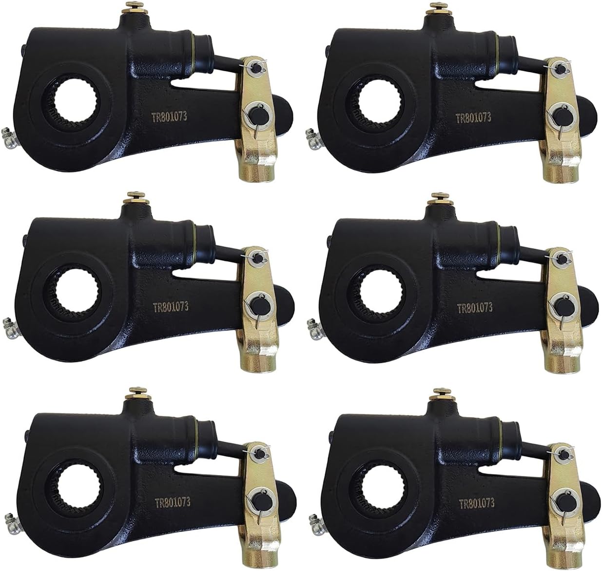 6 x Automatic Slack Adjuster 1.5"X28 Spline 5.5"Lever Replaces Meritor R801073 (6 x TR801073)