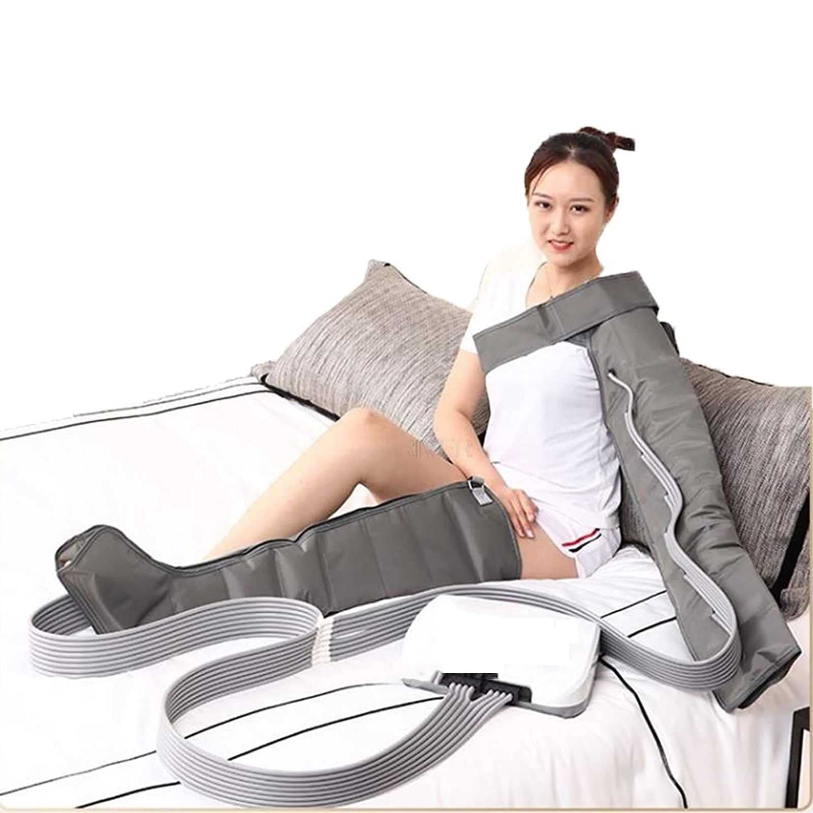 Massaggiatore a compressione per gambe in Wollen, edema, sollievo dal dolore RLS – Massaggiatore per piedi, polpacci e cosce, con stivali da massaggio per gambe per un sollievo completo