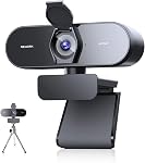 Streaming 4K Webcam avec capteur Sony, 1080P@60FPS, rapide PDAF Autofocus & Dual Mics, réglage automatique de la lumière, USB prêt à brancher, protection de la vie privée, 79° FOV – Parfait pour le streaming en direct, Zoom, Équipes & Appels