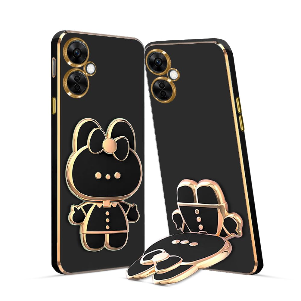 KARWAN®️ 3D Cat Back Case and Cover with Stand Compatible for Oneplus Nord Ce 3 Lite 5G| Stand and Mirror | Camera Protection | Electroplated | Folding Stand - Black (B0CCLBRZG3) Amazon Price History, Amazon Price Tracker
