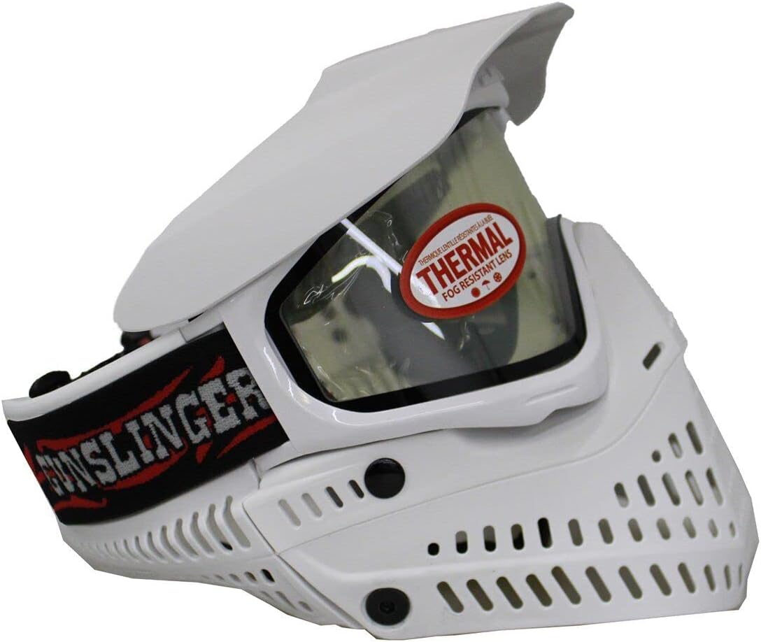 JT Spectra Proflex L.E. Paintball Mask Goggle w/Clear + Fire Thermal Lens - White Gunslinger