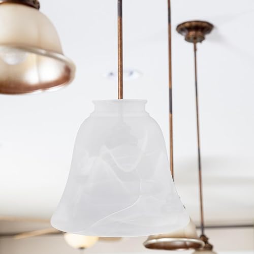 Miniatura 8 de OSALADI Pantalla de cristal de campana Pantalla de vidrio esmerilado Pantalla de vidrio de estilo europeo Pantalla de vidrio en forma de flor para