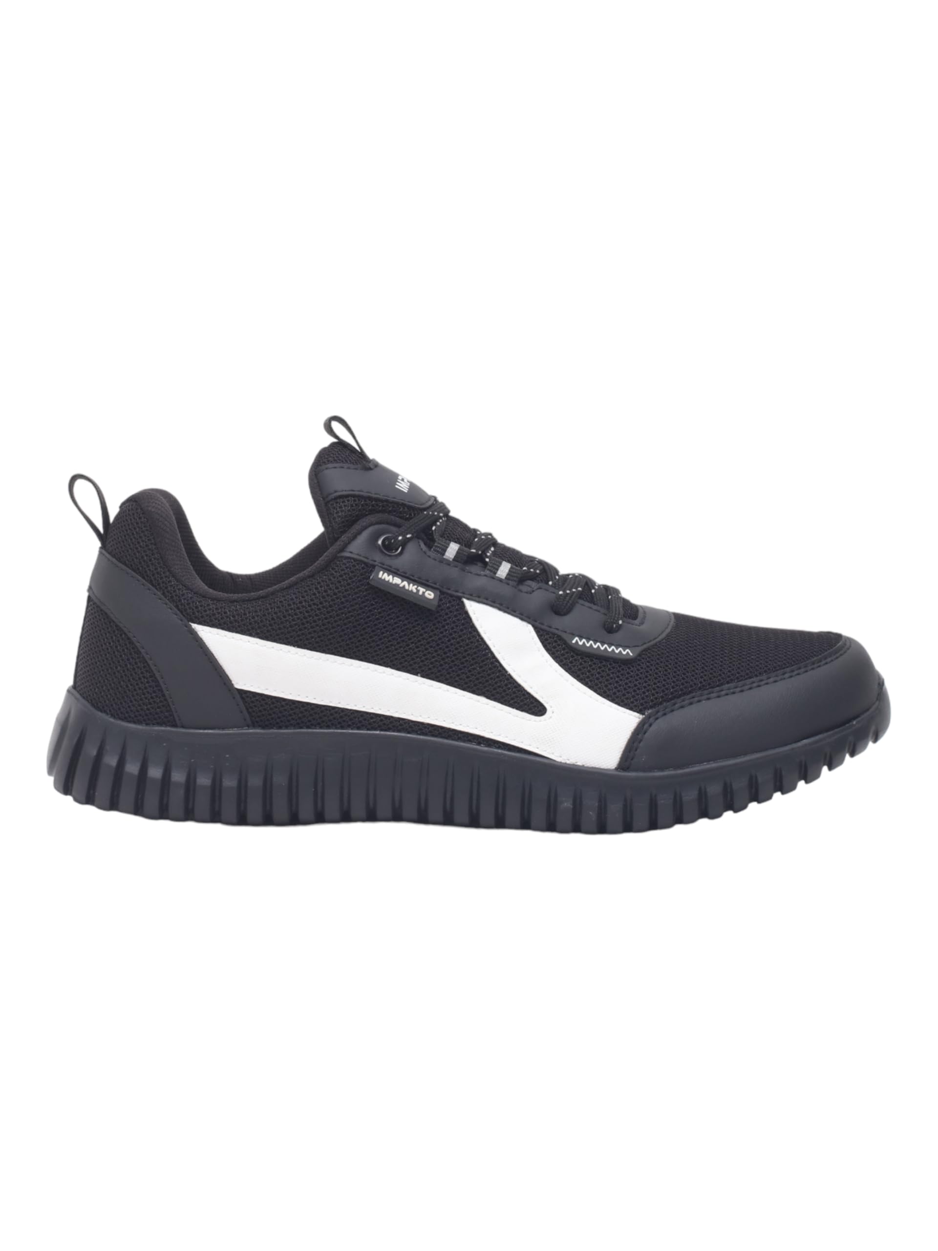 Impakto Driftwave Men Running Shoes | Lightweight & Breathable Shoes for Gym, Training & Travel Cushioned Insole for Comfort | Wide Toe | Slip Resistance oustole for Ground Traction Black 2