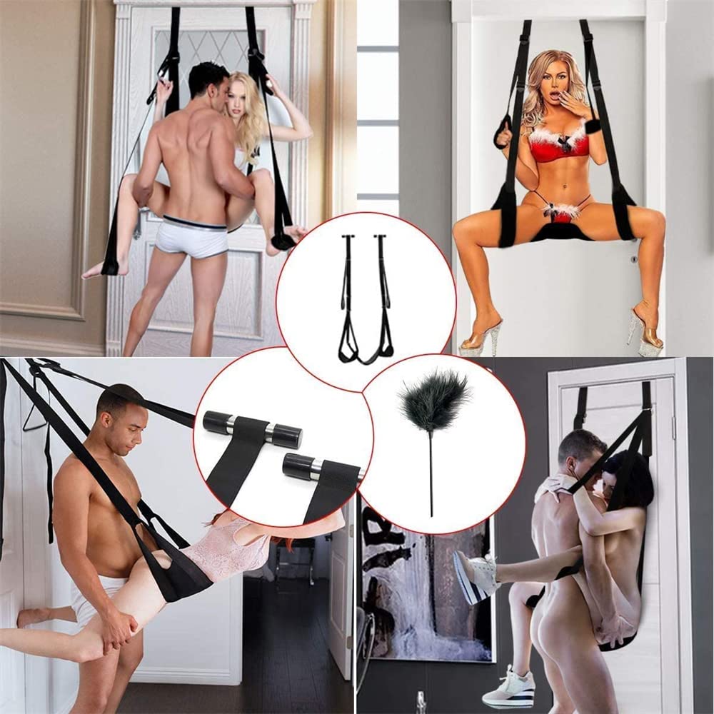 Harnais de yoga en nylon suspendu à la porte avec accessoires
