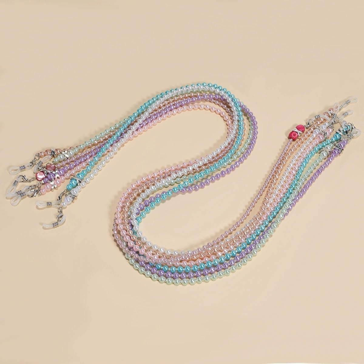 Decorative Eyewear Lanyard Hand-threaded Eyeglass Rope Vintage Pearls Chains