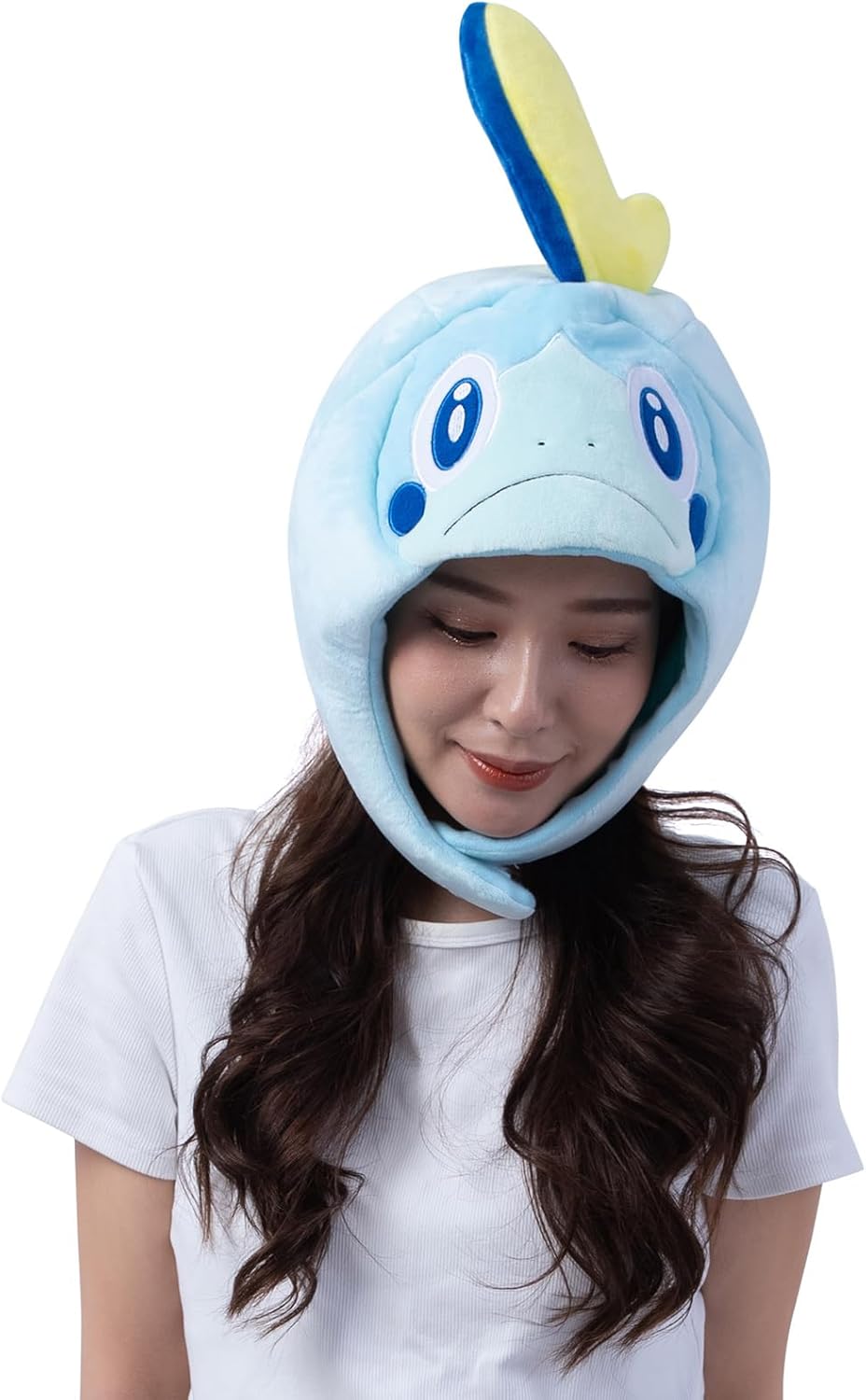SAZAC Premium Pokemon Sobble Kigurumi Hat - Beanie for Adults, Perfect for Halloween & Cosplay, Cozy & Warm with Strap - Luxurious Anime Cap