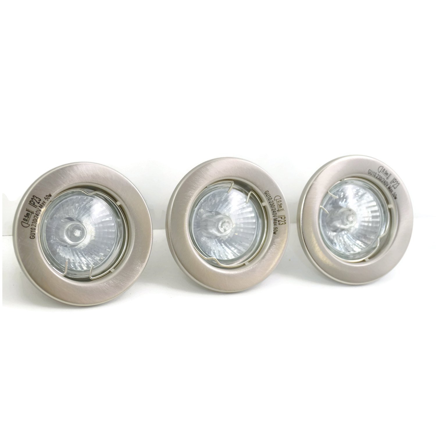 Mayrex 50 Watt Halogen 3X Matt Silver Downlighter KHT-188