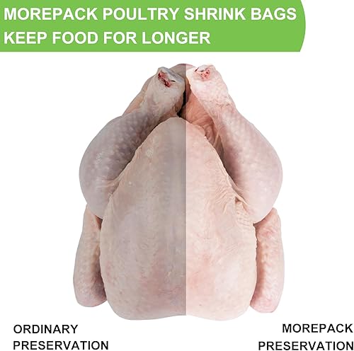 Miniatura 7 de Bolsas retráctiles para aves de corral, paquete de 30 unidades de 13 x 18 pulgadas transparentes para aves de corral con 30 lazos de cremallera, un