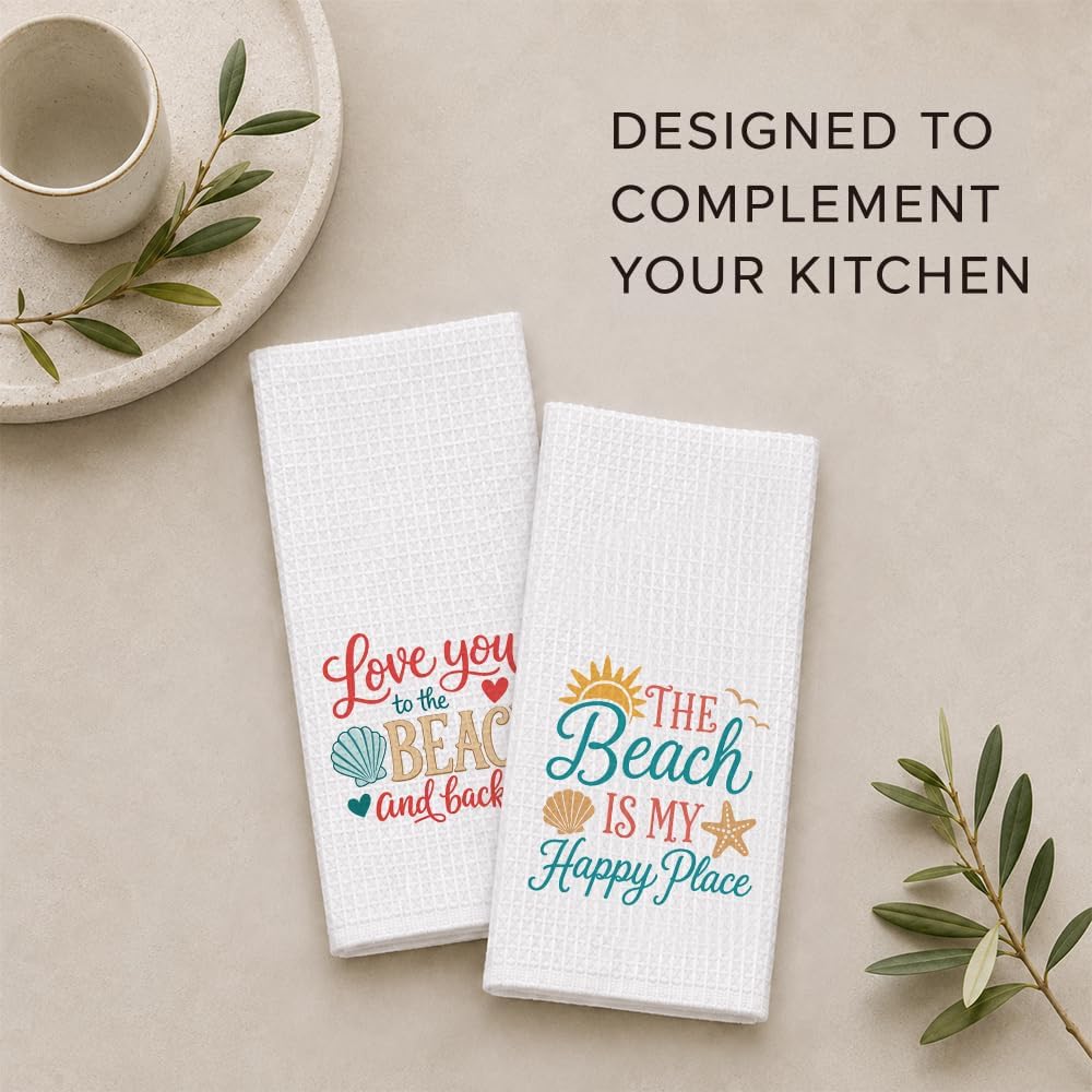 Funny Beach Towel 2 Pack for Home Bathroom Kitchen, 16x24 in image 4