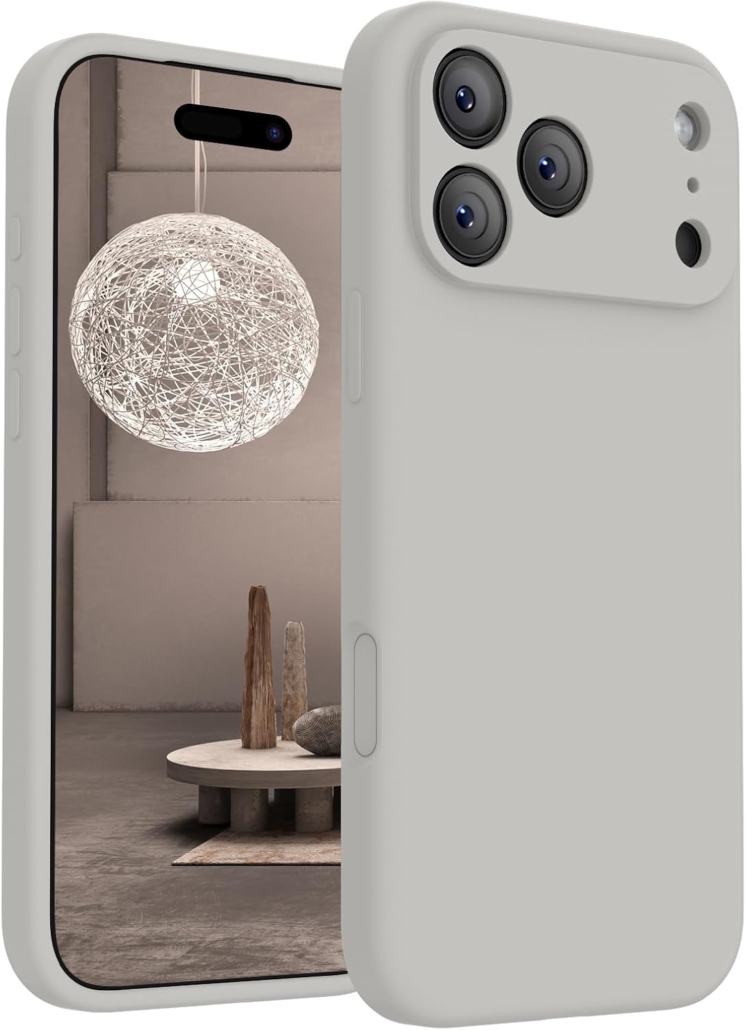 firenova magnetic for iphone 17 pro case, compatible with magsafe, [integrated silicone camera control button] [camera protection] anti-scratch microfiber lining phone case, 6.3", natural titanium natural titanium iphone 17 pro