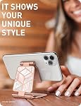 I-Blason Support de bureau portable pliable en aluminium compatible avec Smartphones (Marble)