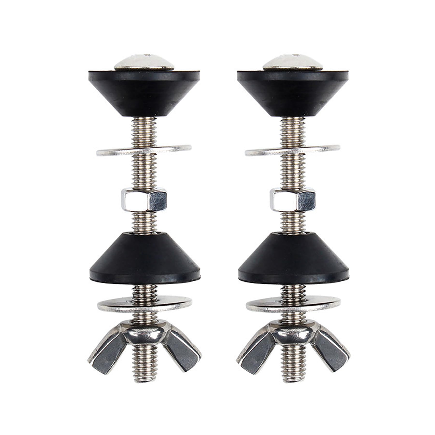 Durable Stainless Steel Toilet Tank Bolts - Toilet Fixings with Toilet Cistern Seal Kit - Close Coupled Toilet Cistern Kit - 2 Pcs of Stainless Steel Toilet Bolts