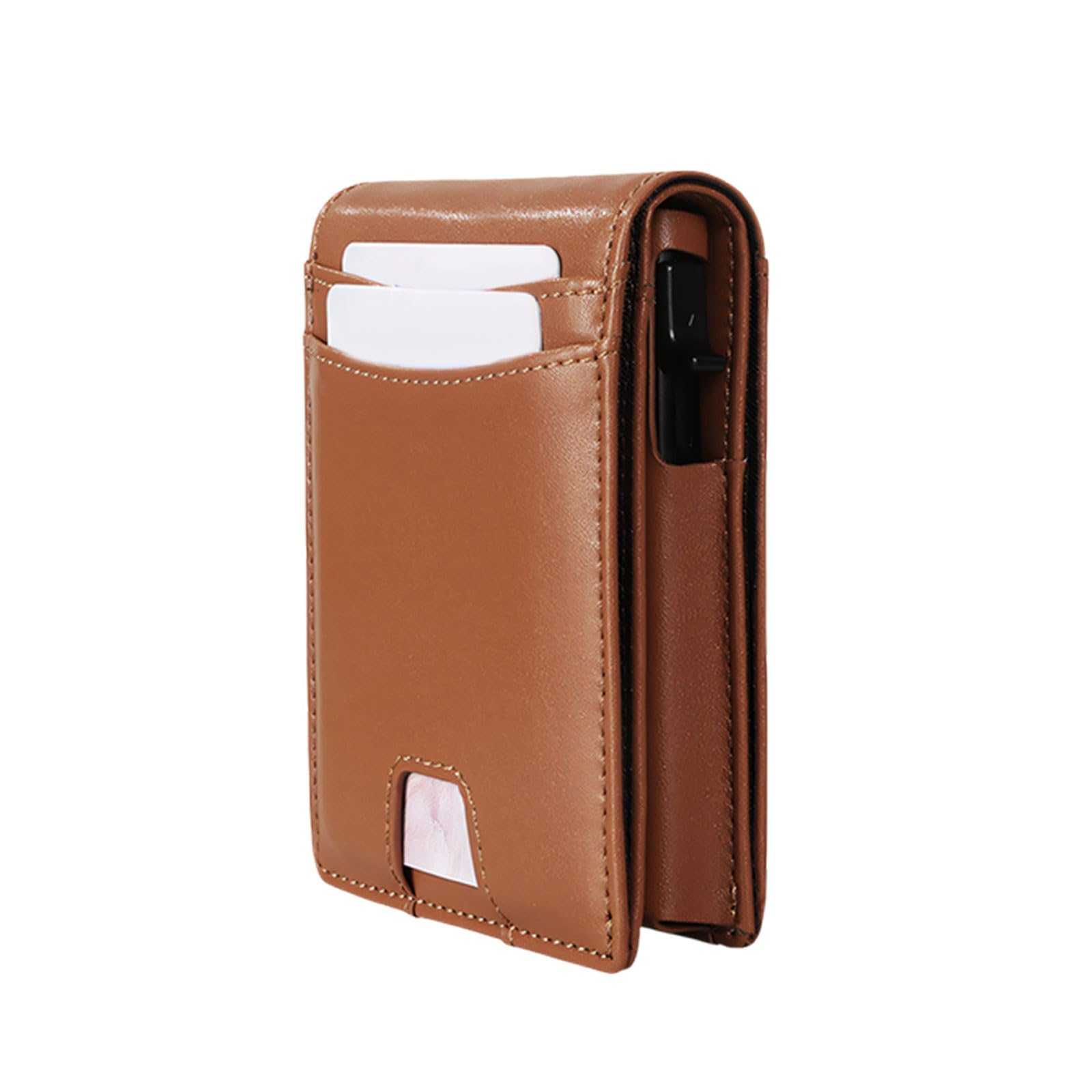 Portafoglio sottile da uomo in pelle con, Apricot