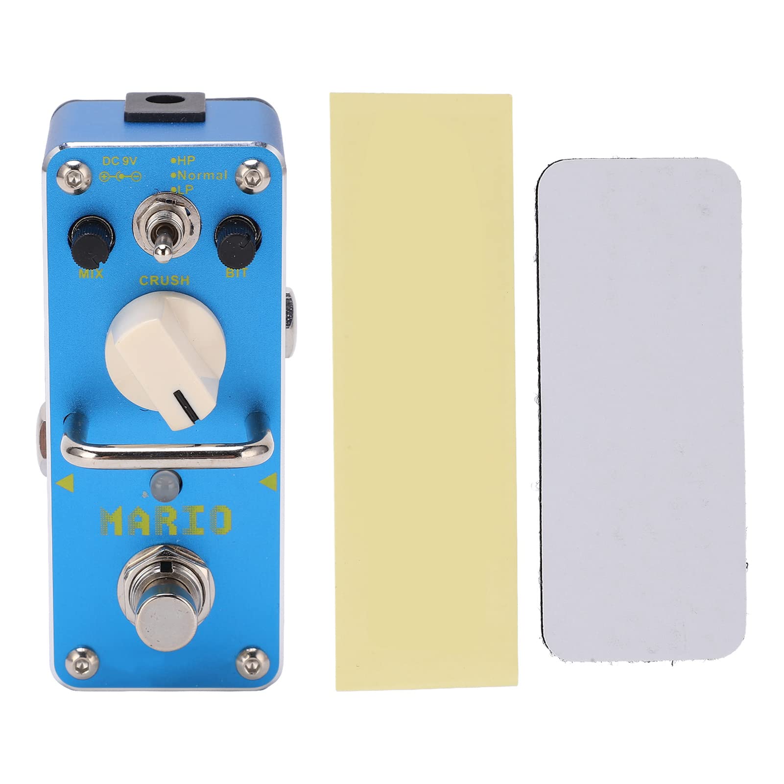 Pedale Effetto per Chitarra Elettrica Compatto True Bypass Bit Crusher per Musicisti Metal Blue