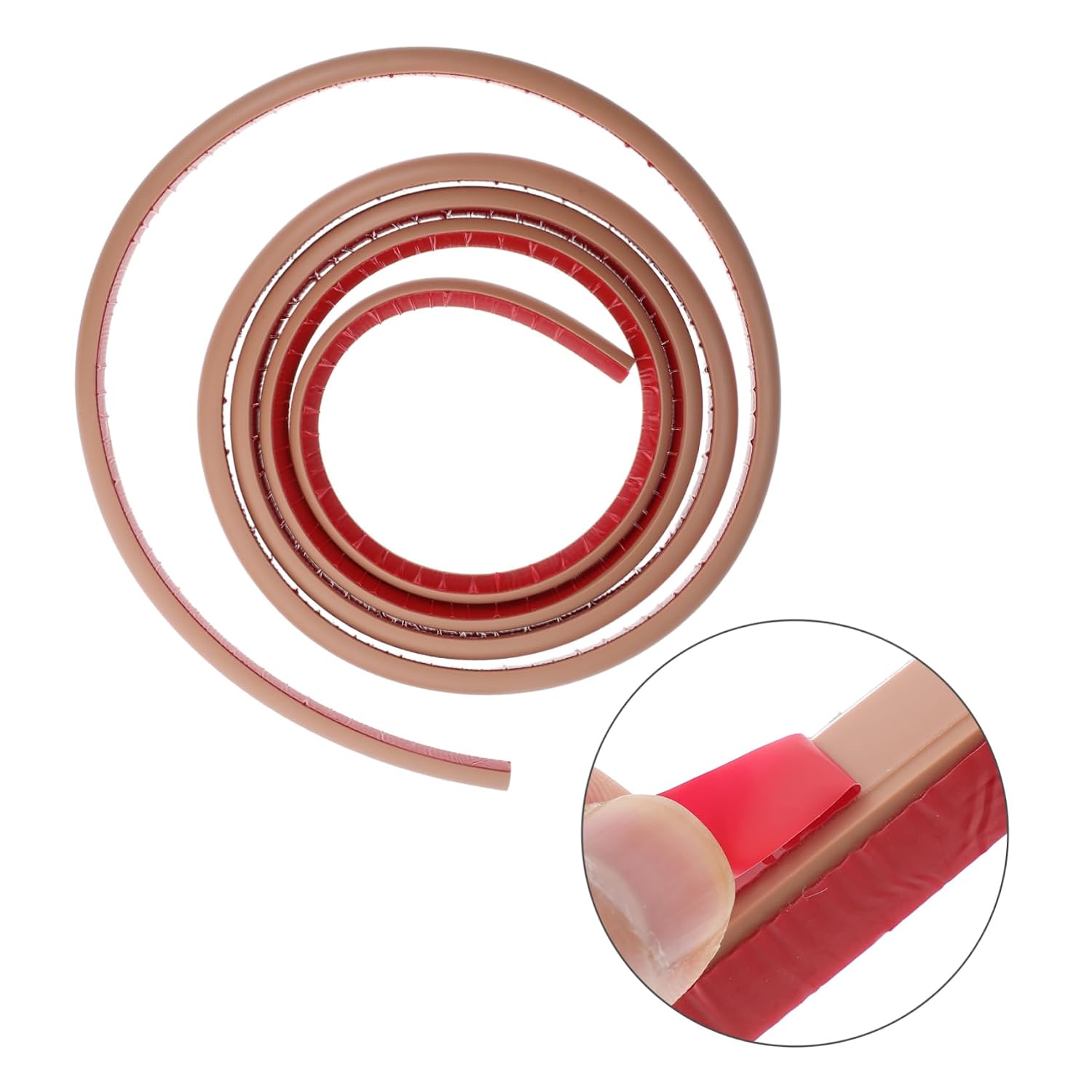 PRETYZOOM Flexible Quarter Round Trim Molding Self-Adhesive Caulking Strip Baseboard Edge for Floor Stairs Corners Bathrooms