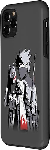 Vista 44 de iPhone 11 Naruto Shippuden Anime con Kakashi Hatake y Team 7 Case