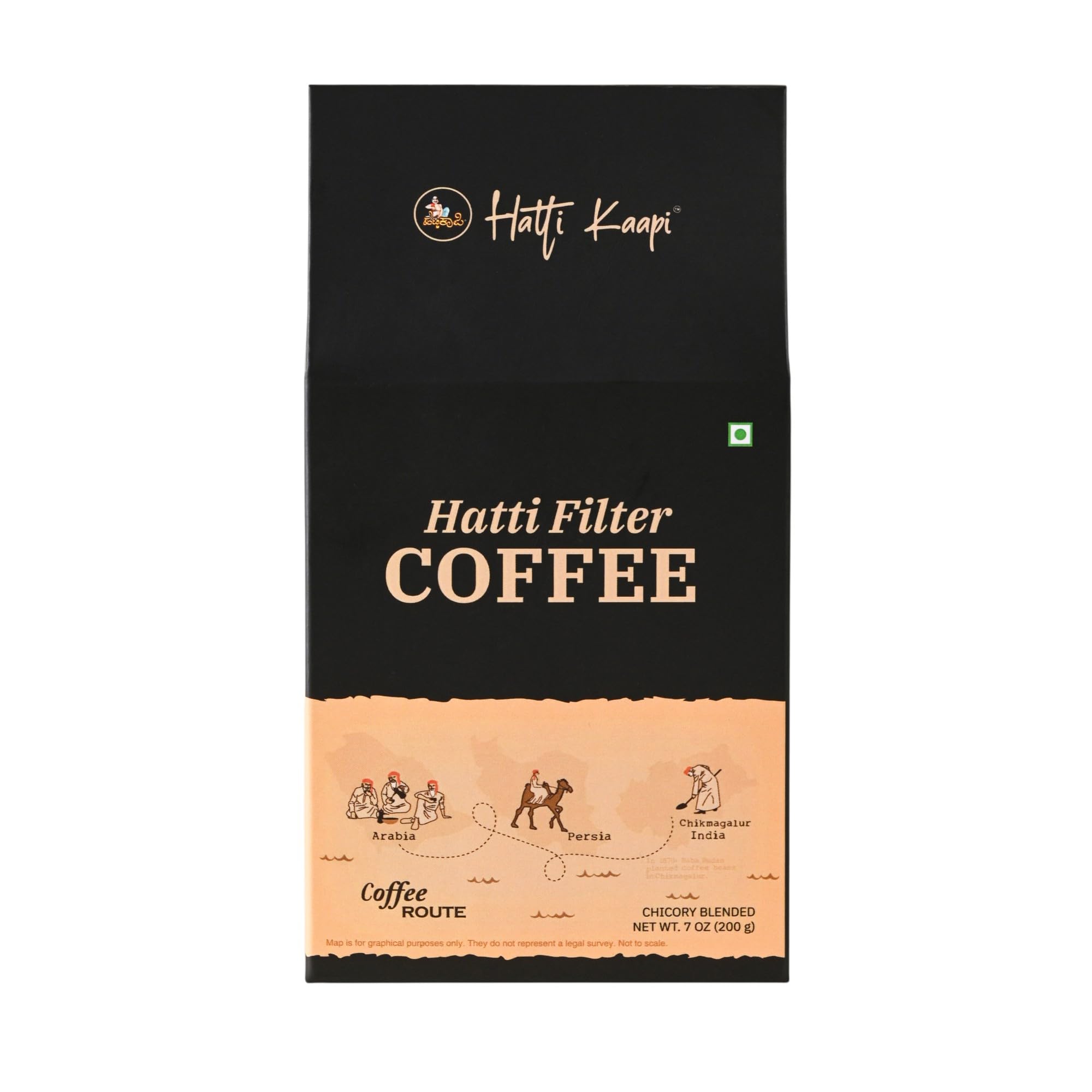 Classic Coffee Powder 80:20 Blend – 80% Robusta, 20% Chicory, Authentic South Indian Filter Coffee, Rich Aroma, Smooth & Nutty Flavor (Pack of 5)