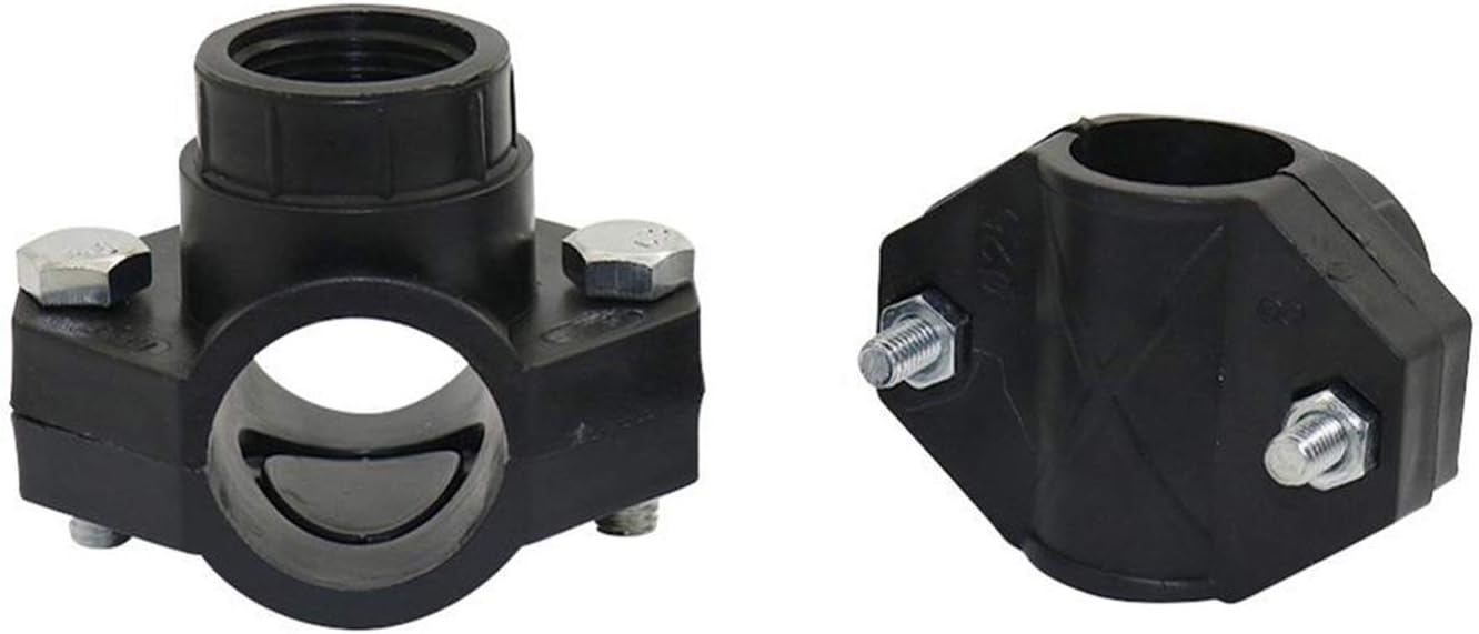 Spray Water Connection 5 Pieces Of DN32 / DN25 Pipe Clamp 1/2" 3/4" Internal Thread Garden Agricultural Irrigation Water Pipe Connection Fitting Pipe Saddle Clamp