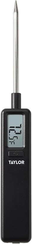 Mighty Mini termómetro digital para carne, termómetro de alimentos de lectura instantánea para cocinar y asar, rango de -40 °F a 450 °F, tamaño de bolsillo compacto con interruptor de encendido/apagado, negro