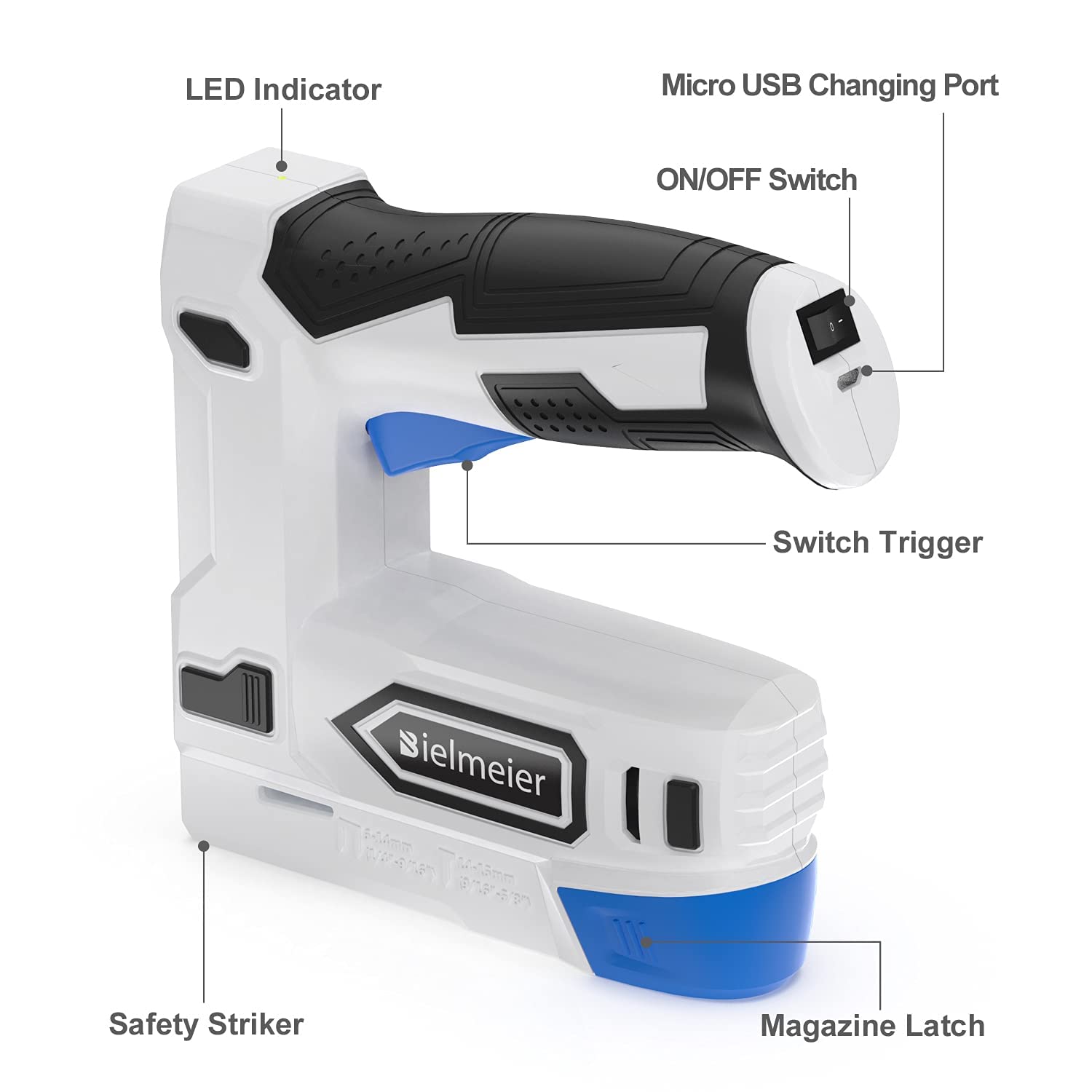 Bielmeier Electric Staple Gun, 2 in 1 Lithiumion Electric Stapler, 4V