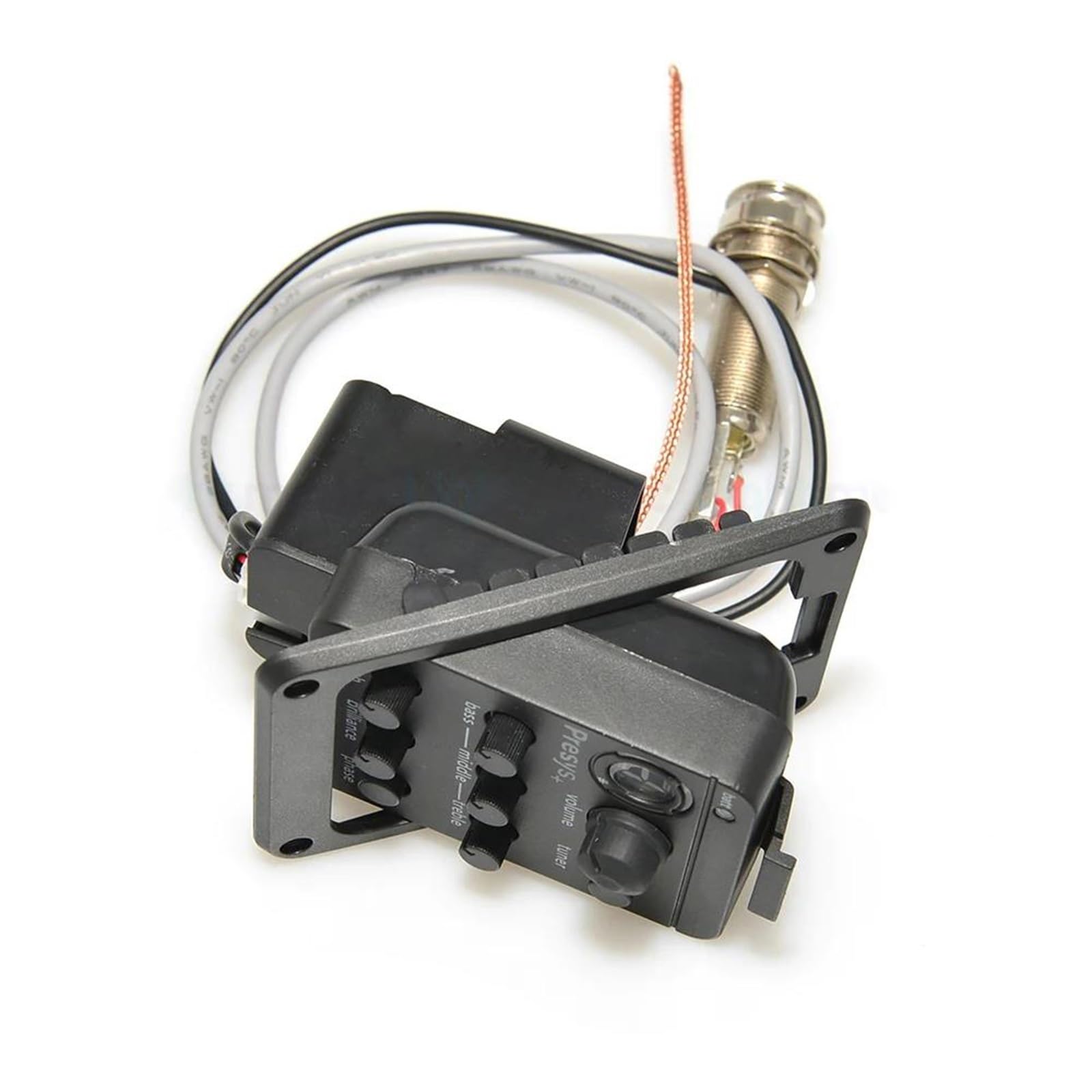 4 -pasmowy Gitara Akustyczna Przedwzmacniacz EQ Tuner Piezo Mic Beat For Acoustic Guitar Pickups Akcesoria(301 with Mic)