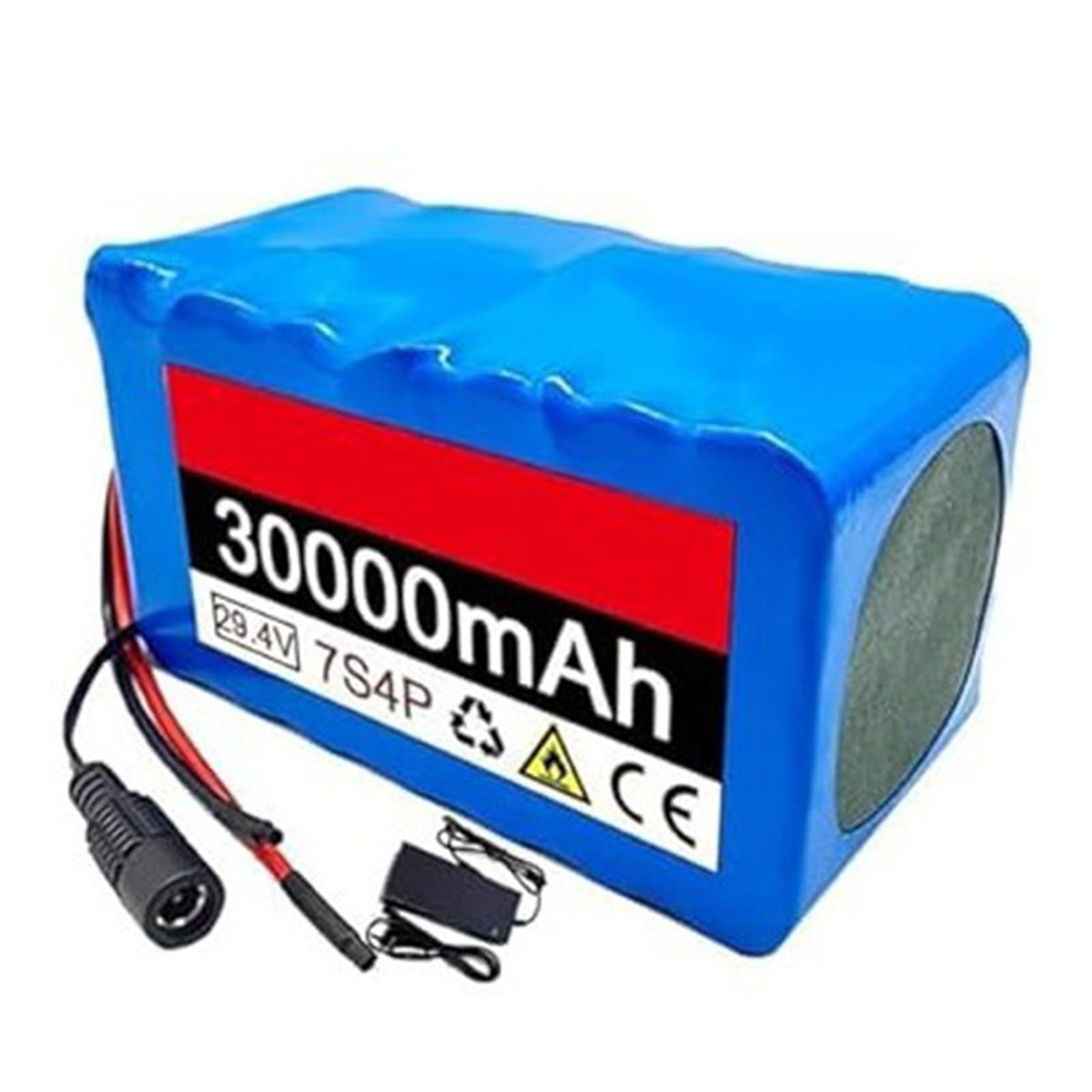 24V 30000Mah Batería De Ion Litio para Eléctrica Scooter 7S4P Batería E-Bike Apta para Bicicletas Eléctricas Y Sillas De Ruedas