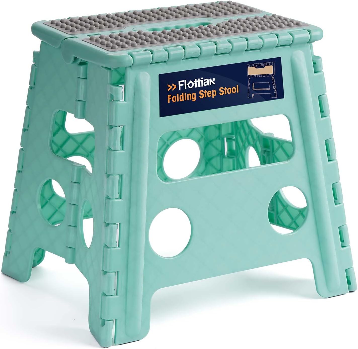 Flottian 13" Folding Step Stool for Adults and Kids Holds