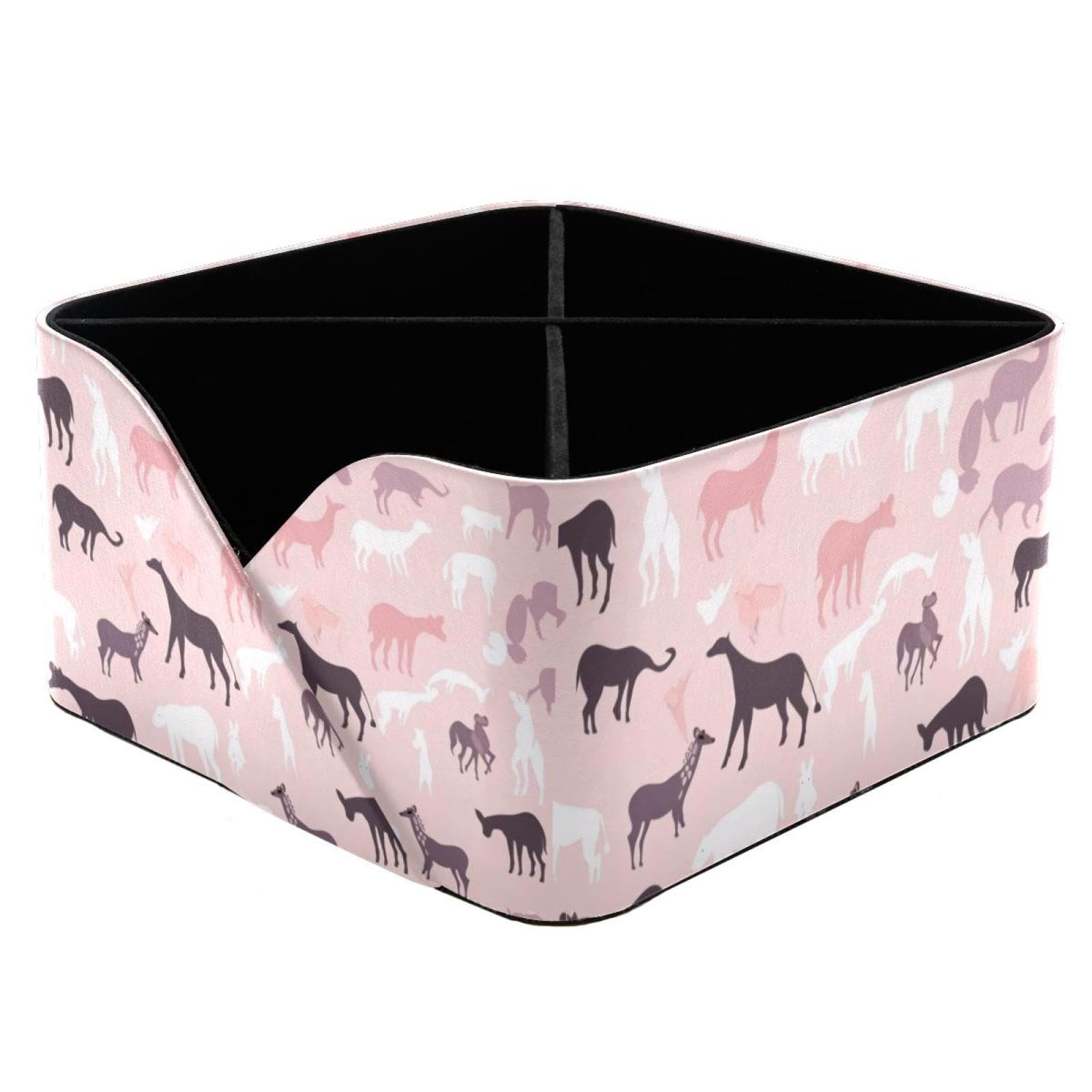 Organisateur de bureau animal rose : range-pinceaux maquillage et matériel art sur la coiffeuse