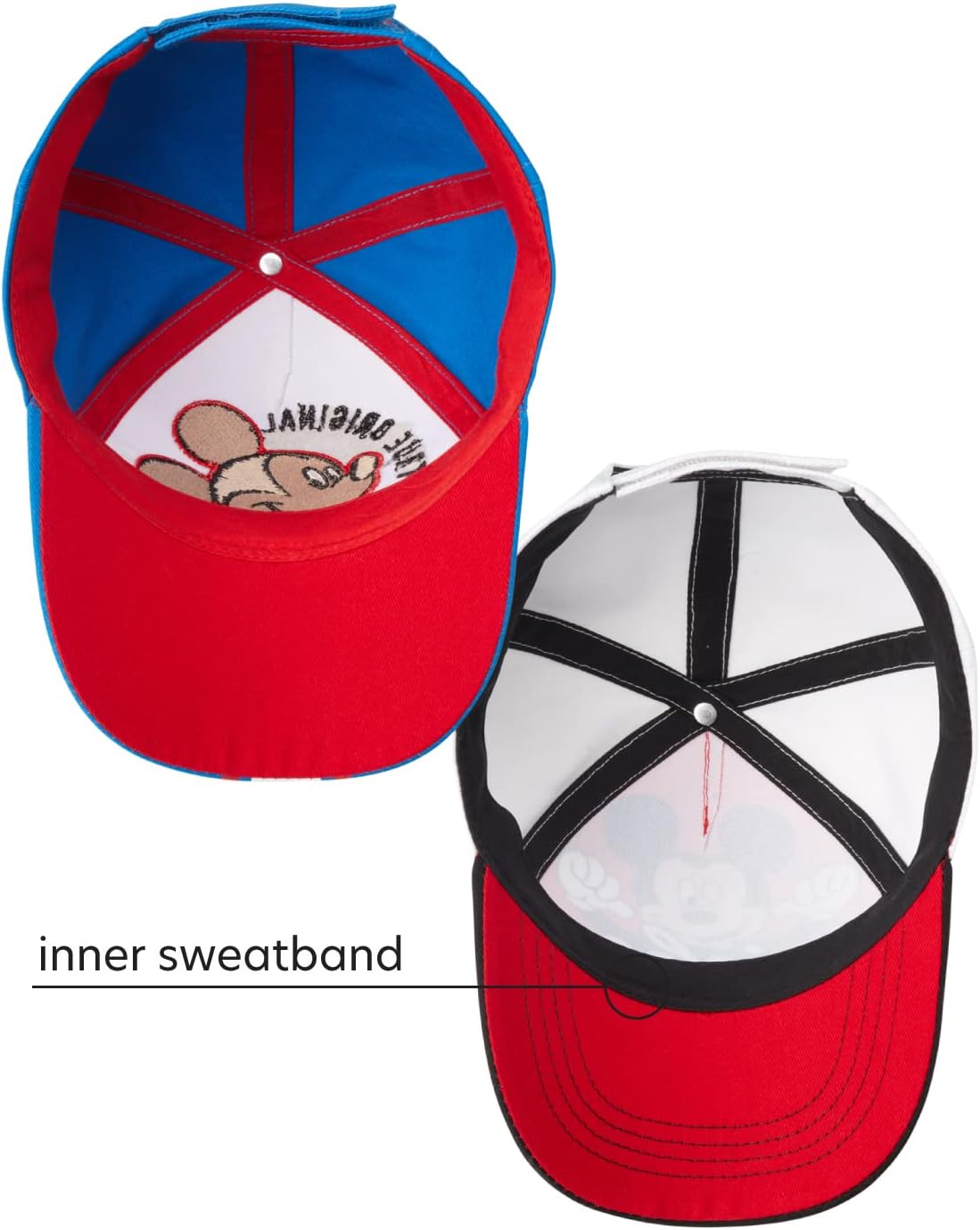 Disney Boys' Mickey Mouse Baseball Cap - 2 Pack 3D Character Curved Brim Strap Back Hat (2T-7) - Image 5