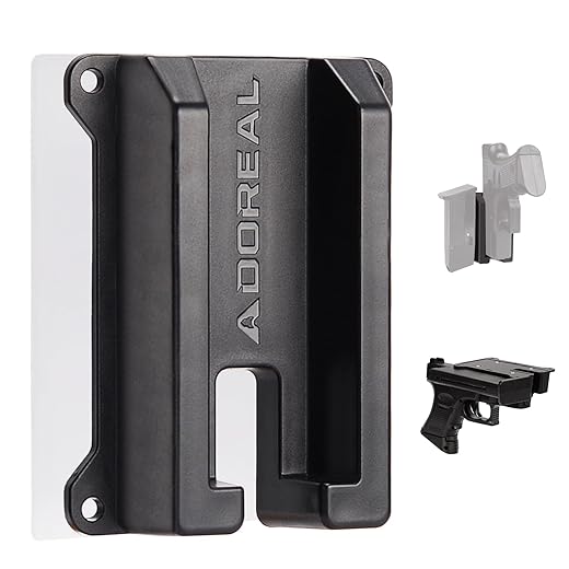 Adoreal Magnetic Gun Mount, Hole Free Gun Holster for Home or Office, Concealed Gun Magnet for Pistol in Wall, Desk