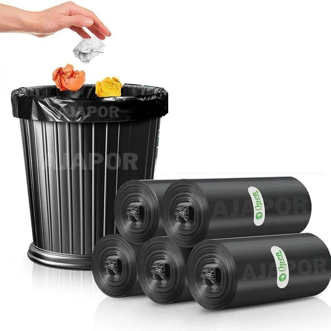 Biodegradable Garbage Bags (Medium Size 48×53 cm) (30 Bags Per Roll) (Pack Of 1) Dustbin Bags For Home Office Hotels-image-18