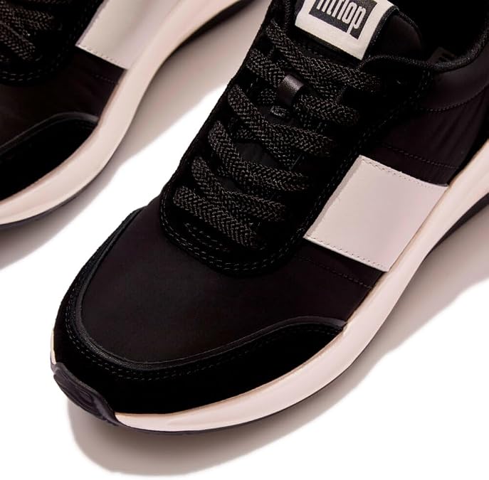 Fitflop F-Mode Flow Leather Trainers Black