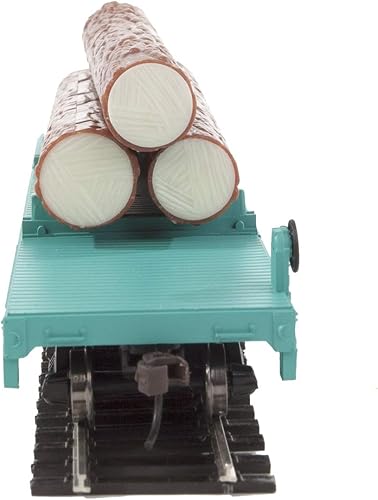 Miniatura 4 de Walthers Trainline(R) - Coche volquete de troncos con 3 troncos, listo para ejecutar Canadian Pacific #304866 (rojo, letras de carril CP) (931-1771)