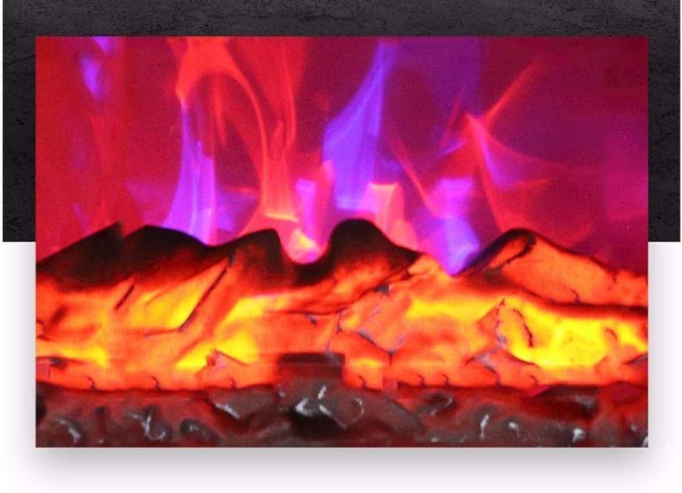Electric Fireplace Flame Effect Electric Stove Small Fireplace Heater 3D Simulation Flame Heater Heater Energy-Saving Heater Desktop Desktop-Black