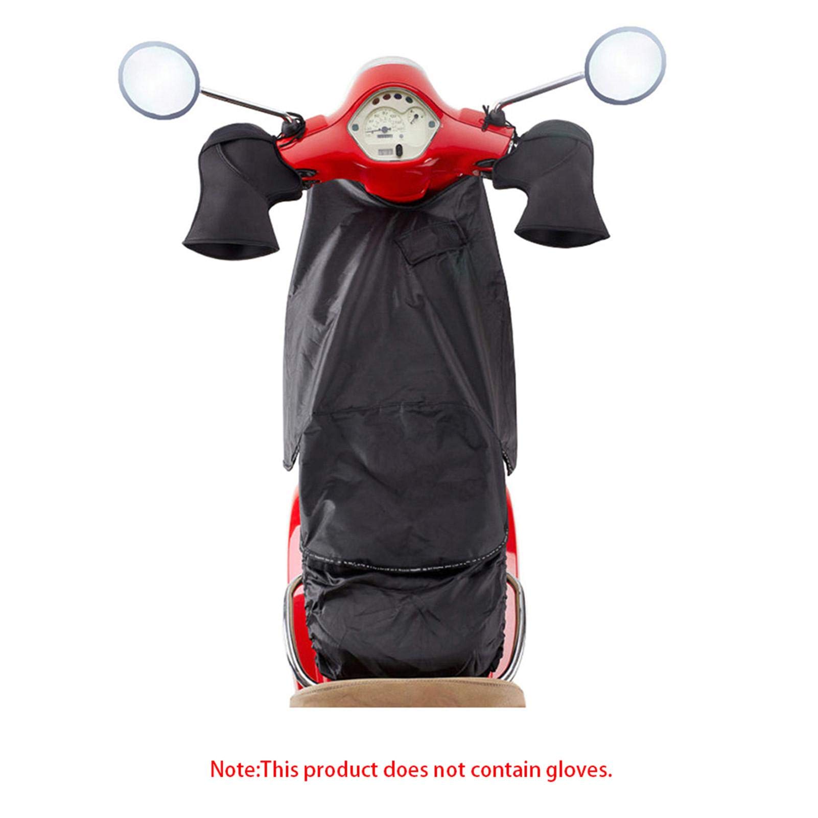 WEGOO Couverture de tablier recouvrement jambe, manchons guidon moto coupe-vent chaude universelle, jambe Protecteur chaud scooter, imperméable, Le Noir