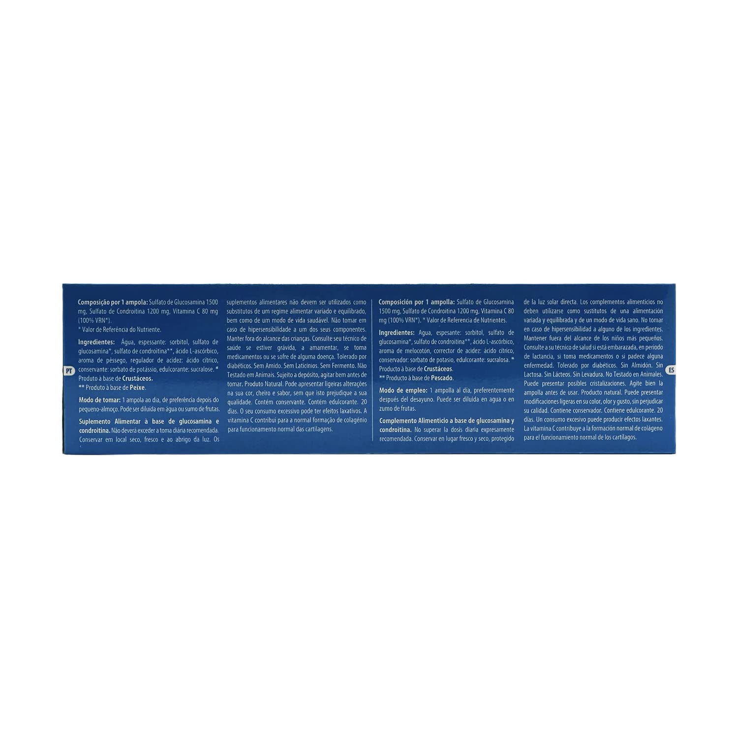 CAMPOS DE ALOE CR Dietmed Glucosamina 1500mg + Condroitina 1200mg Forte - 20 Ampollas
