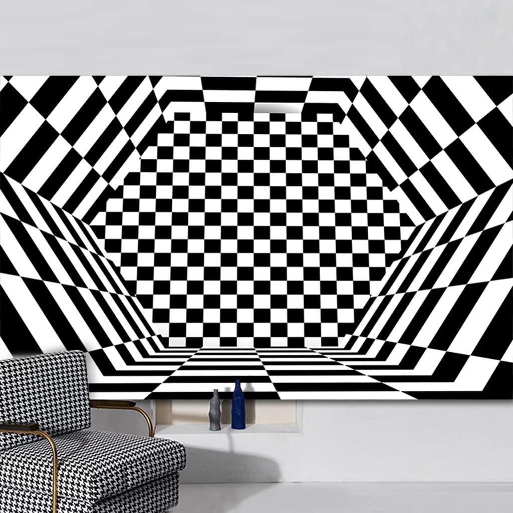 Tapis d'illusions d'optique vortex 3D déco sol antidérapant chambre