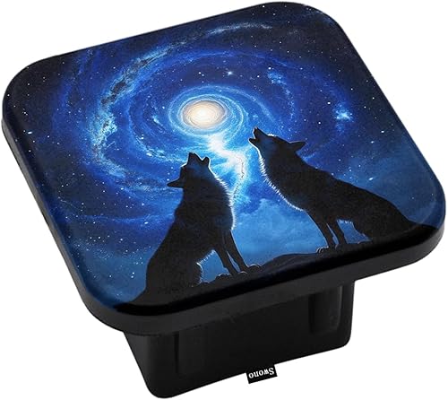 Miniatura 27 de Swono Cubiertas cuadradas de enganche para receptor de bandera estadounidense, diseño vintage de línea roja, cubierta de tubo de enganche